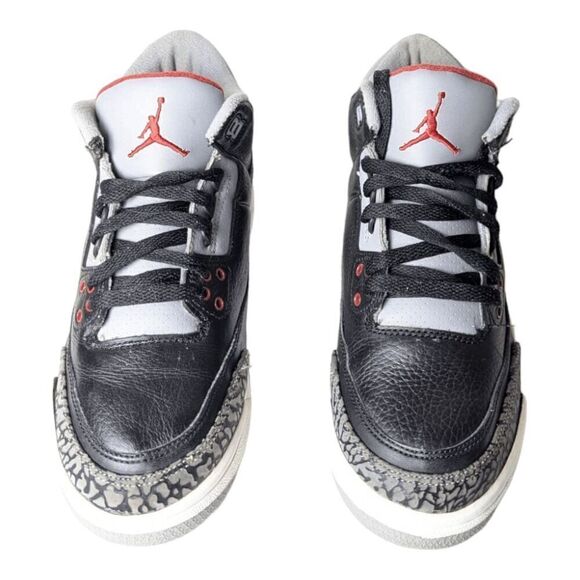 NIKE Air Jordan 3 Retro 'Black Cement' Sneakers Size 6Y/W7.5 - Picture 4 of 7